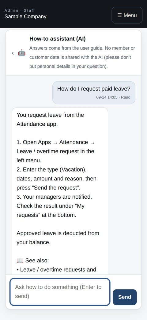 Staff: asking how to do something on a phone