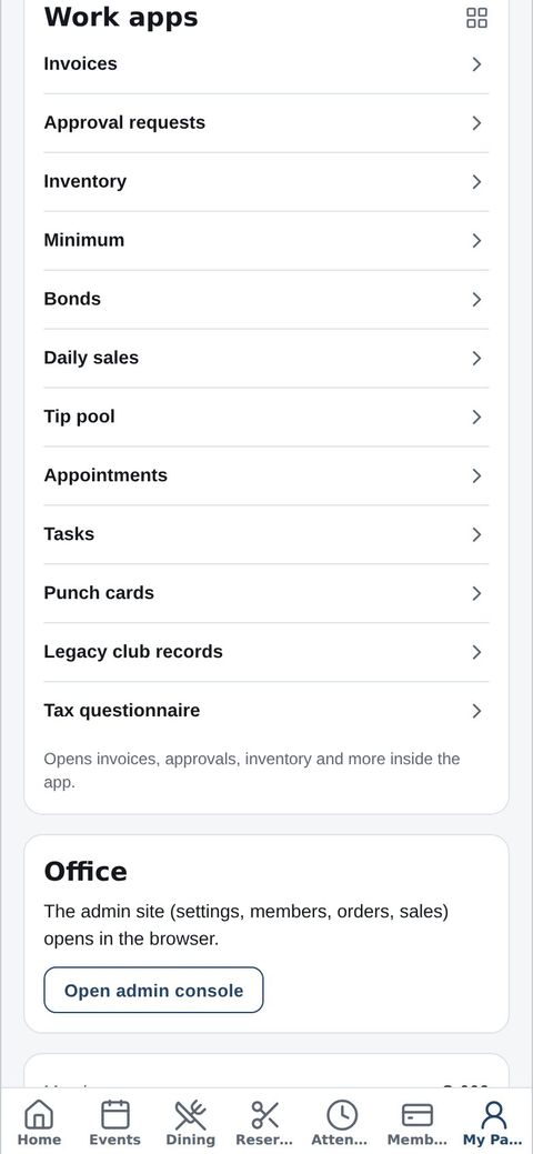 Manager: work apps in the app