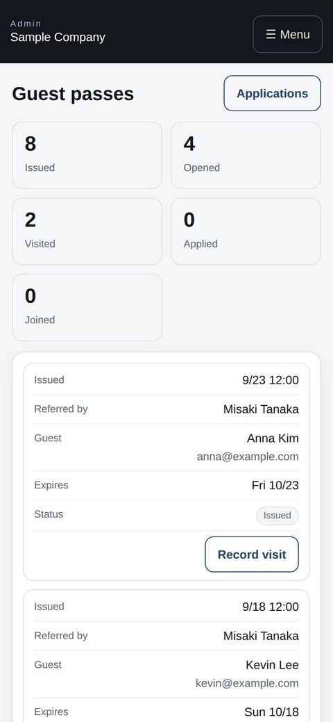 Office: pass status on a phone